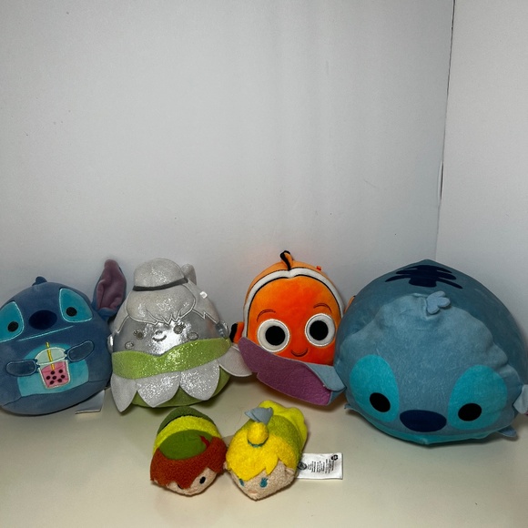 Disney Other - Lot of Assorted Disney Plush Tsum Squishmallow Stitch Tinkerbell Nemo Stuffies